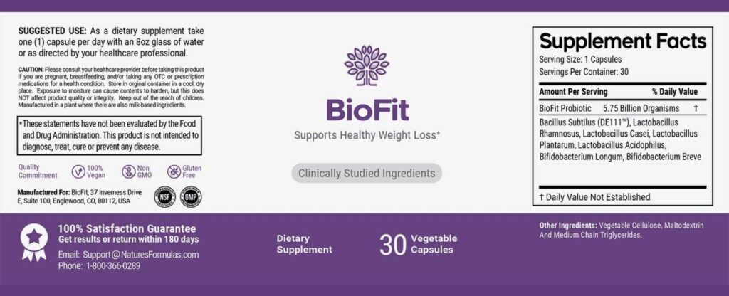 24439120 web1 M JUE 20210305 BioFit Supplement Facts 1