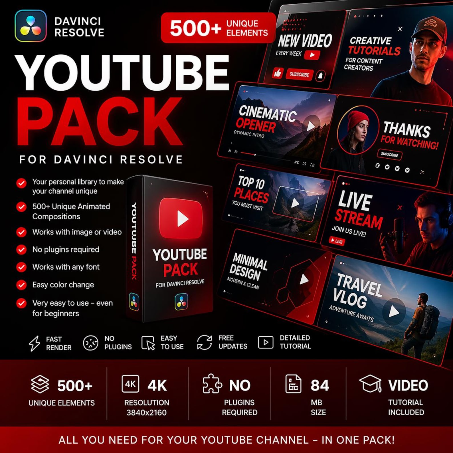 Ultimate YouTube Pack for DaVinci Resolve